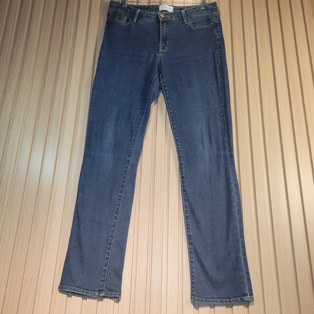 Parker Smith Straight Leg Jeans Women 28 Blue Excellent Stretch 2033MLR